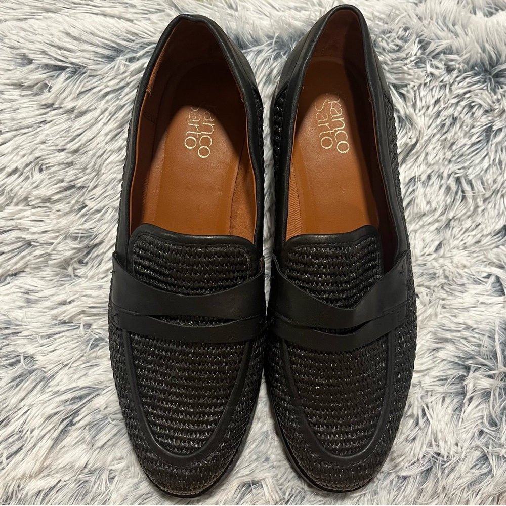 Franco Sarto Cassandra Woven Platform Slip-On Penny Loafers Women’s Size 9.5 - Picture 2 of 13